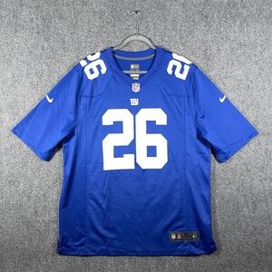 Nike NFL New York Giants Saquon Barkley #26 Football Jersey Blue Size XL #1957